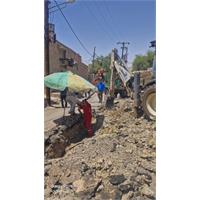توسعه 80 متری شبکه توزیع برای رفع تنش آبی در مسجدسلیمان